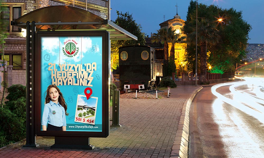 21. Yüzyıl Karşıyaka High School Outdoor Advertising